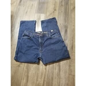 Dickies Vintage 90s Relaxed Fit Denim Work Trousers Wide Leg Jeans Blue W40 L30